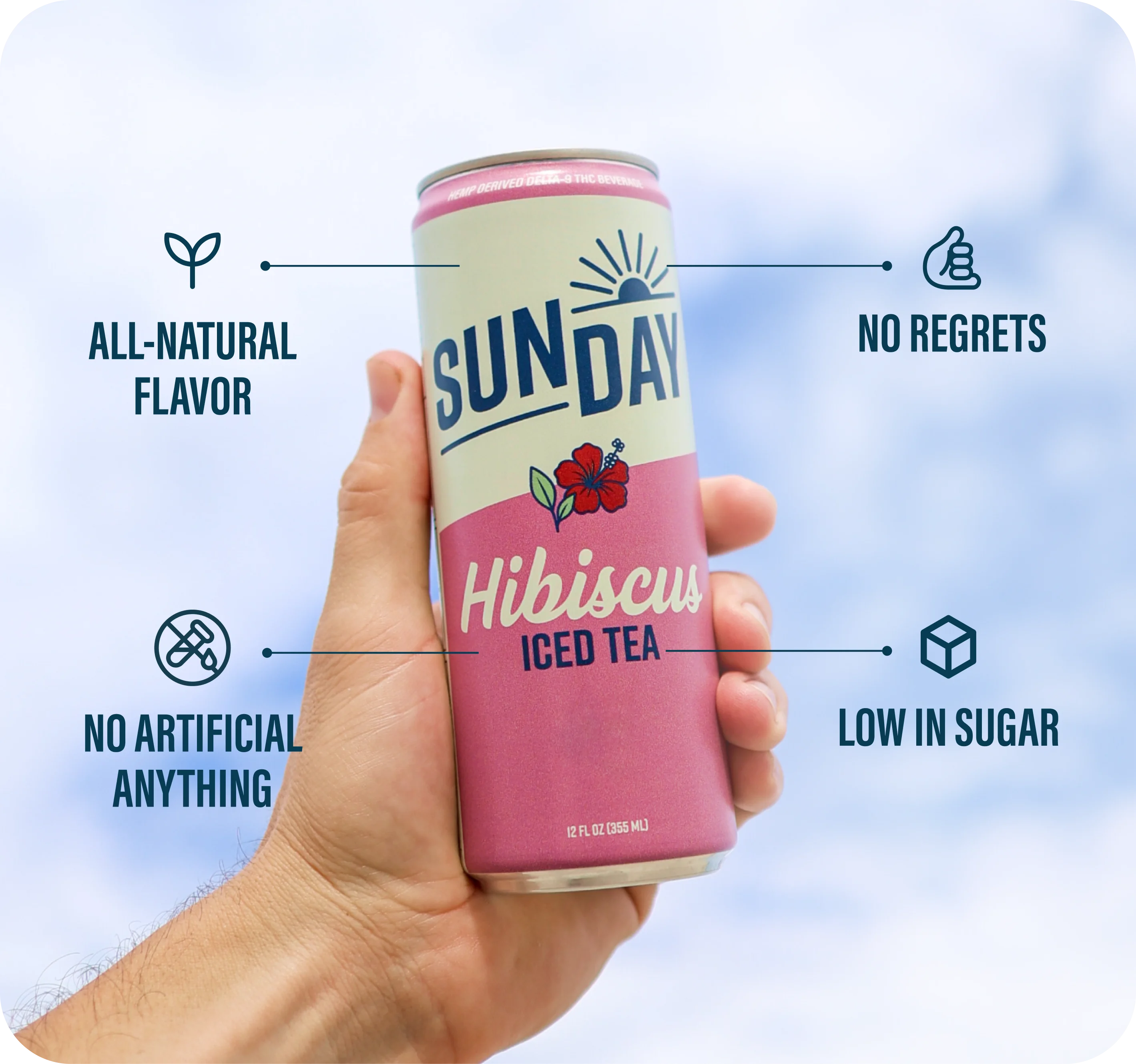 SunDay Hibiscus Iced Tea Can